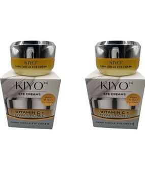 2 KIYO Eye Creams Vitamin C & Hyaluronic Dark Circle Eye Cream 1oz  NIB